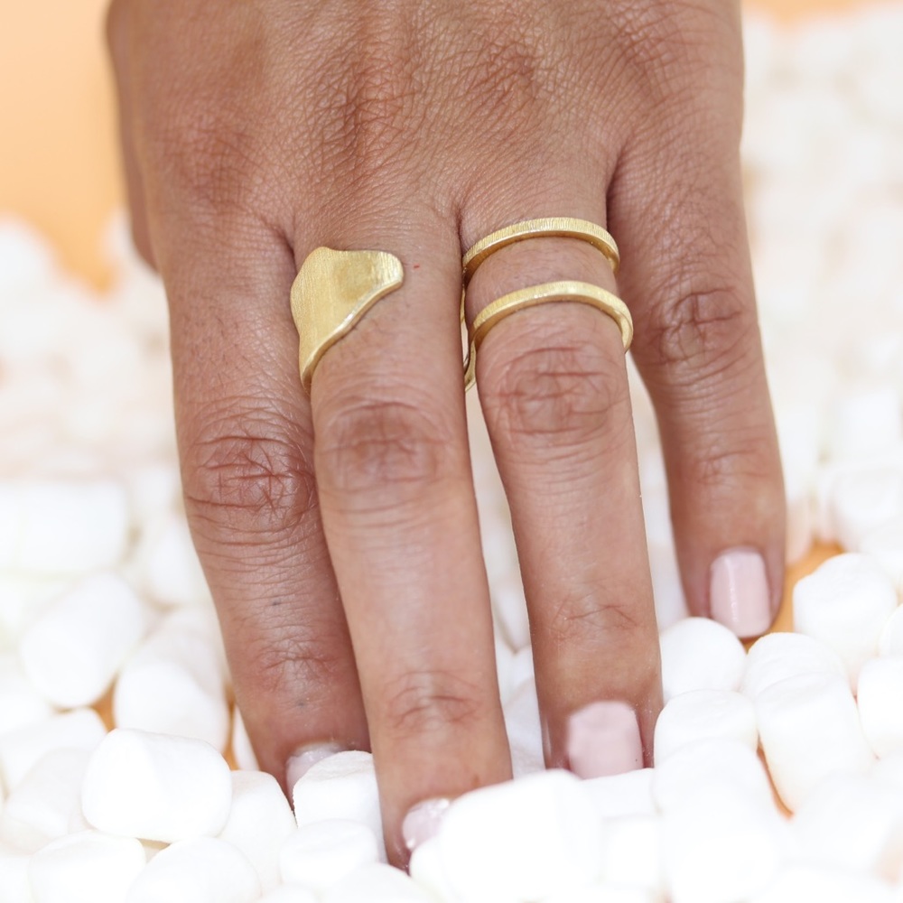Hand made gold vermeil ring.